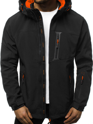 Chaqueta de hombre negro-naranja OZONEE GE/12262