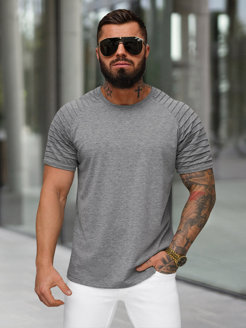 Camiseta de hombre grafito OZONEE JS/8T88/5Z