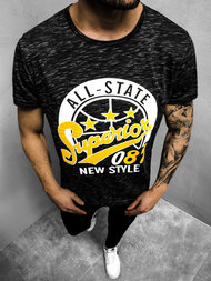 Camiseta de hombre negra OZONEE JS/KS2043Z