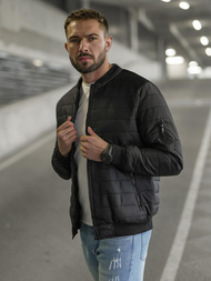 Chaqueta de hombre negra OZONEE JS/8M985/392Z