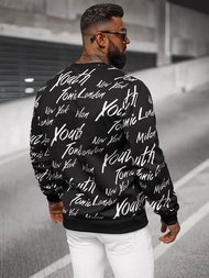 Sudadera de hombre negra OZONEE JS/8B1189/3