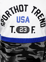 Camiseta de hombre blanco OZONEE JS/SS10983