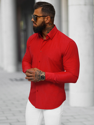 Camisa de hombre roja OZONEE O/V107