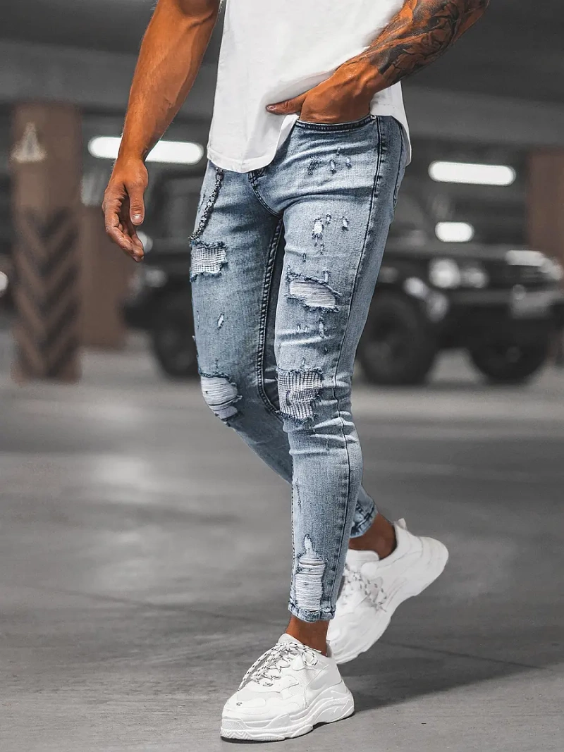 Vaqueros de hombre azul claro OZONEE DP/214