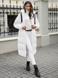 Chaqueta de mujer blanca OZONEE JS/5M3163/281Z