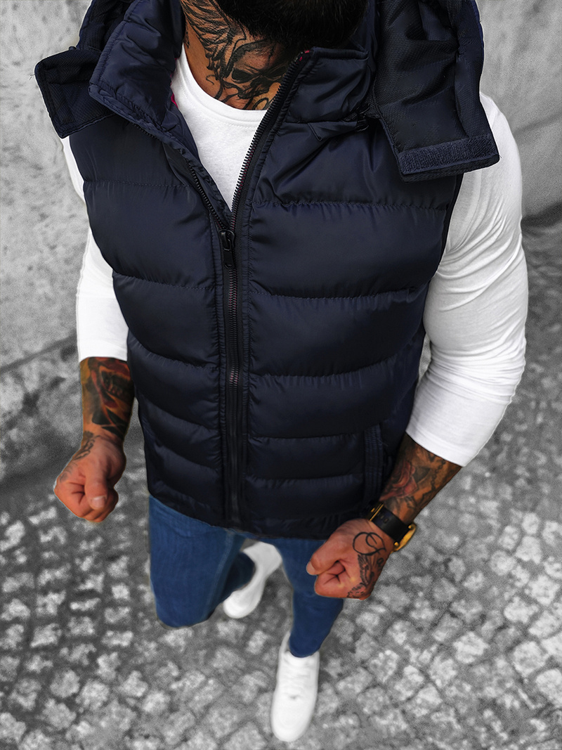 Chaleco de hombre azul marino OZONEE N/7129