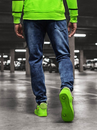 Vaqueros jogger de hombre azul OZONEE JS/KK1061