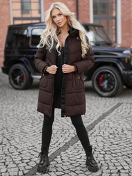 Chaqueta de mujer en chocolate OZONEE JS/16M9302/158Z