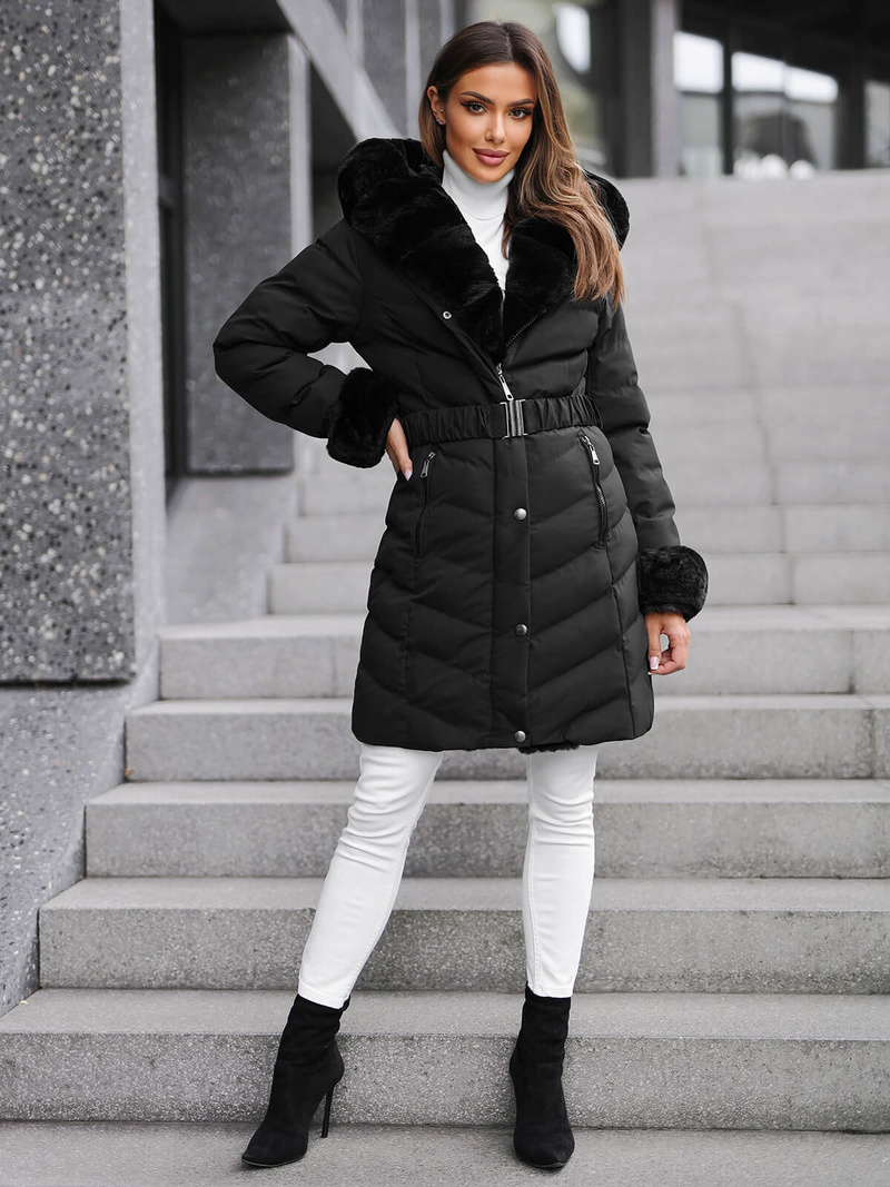 Chaqueta de mujer negra OZONEE JS/5M3156/392