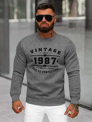 Sudadera de hombre grafito OZONEE JS/8B1359/5