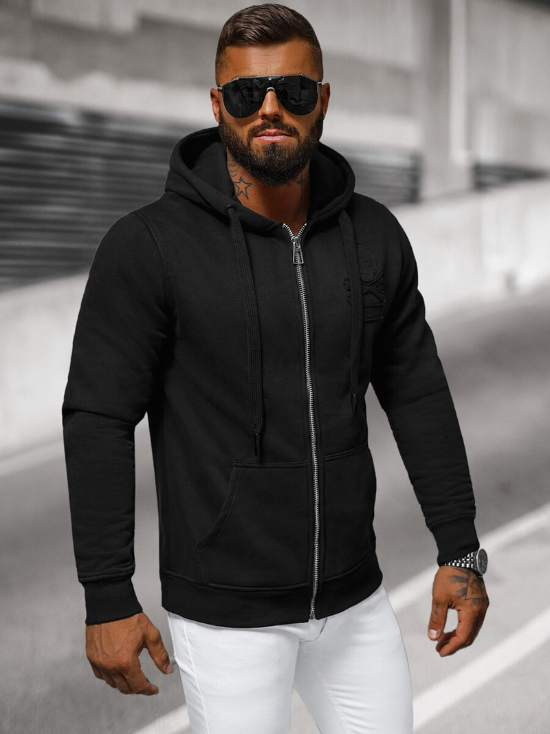 Sudadera de hombre negra OZONEE NB/MF2003