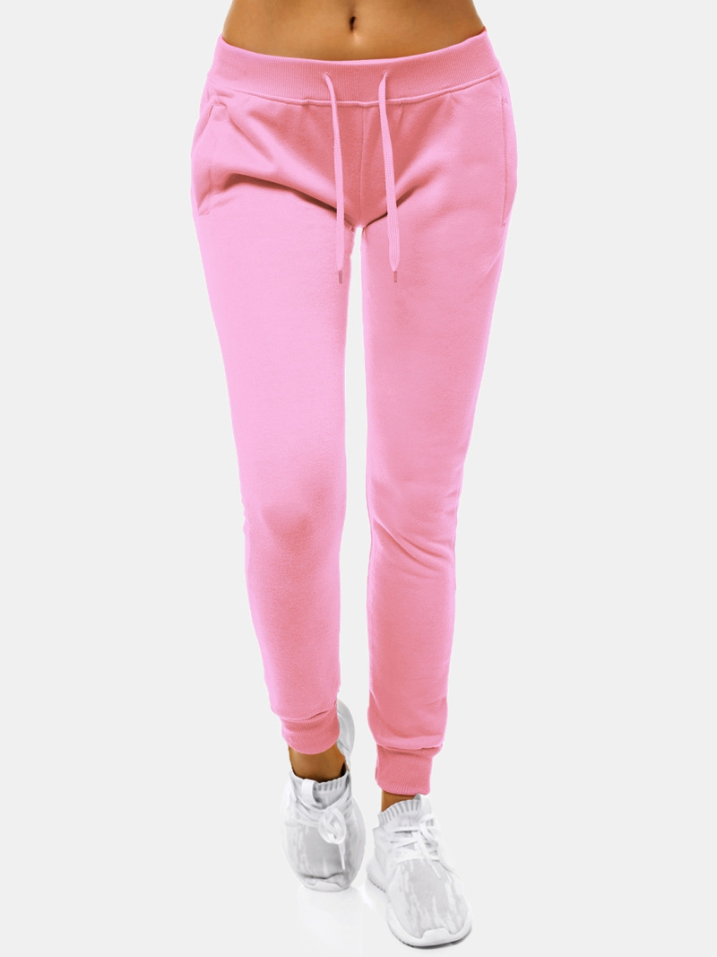 Pantalón de chándal para mujer rosa claro OZONEE JS/CK01