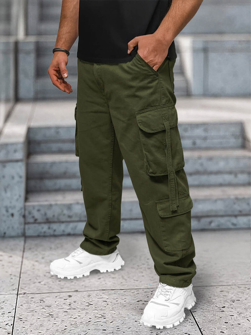 Pantalón de hombre caqui OZONEE O/E9838J