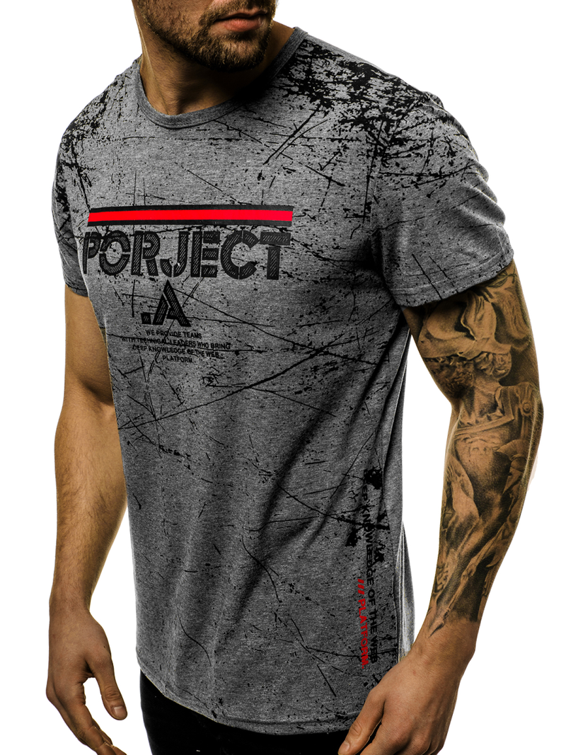 Camiseta de hombre grafita OZONEE JS/SS10917