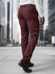 Pantalón chino de hombre burdeos OZONEE V/5100