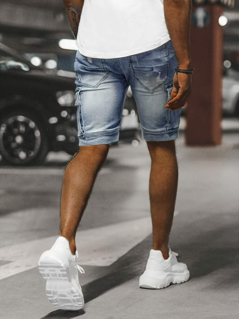 Pantalón corto de hombre azul claro OZONEE NB/MP0039BCZ