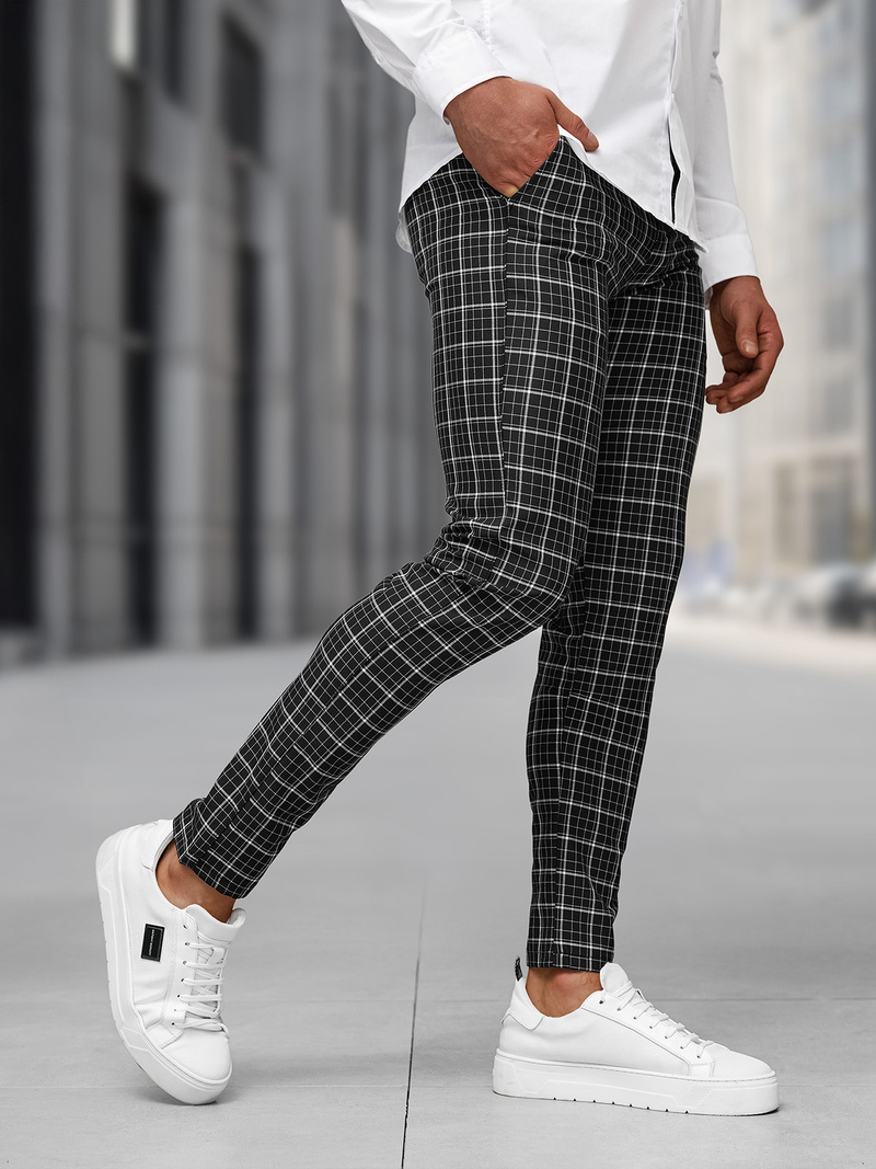 Pantalón chino de hombre negro OZONEE DJ/5515Z