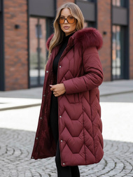 Chaqueta de mujer burdeos OZONEE JS/5M3229/1