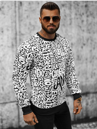 Sudadera de hombre blanca OZONEE JS/8B1131/1