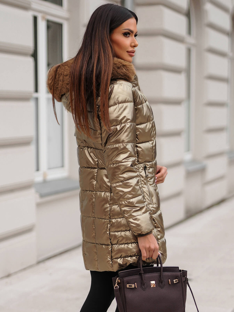 Chaqueta de mujer oro OZONEE JS/16M9120/403Z