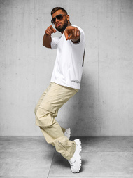 Pantalón de hombre beige OZONEE O/G3016Z