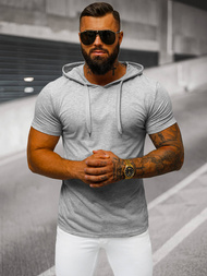 Camiseta de hombre gris OZONEE JS/8T89/2