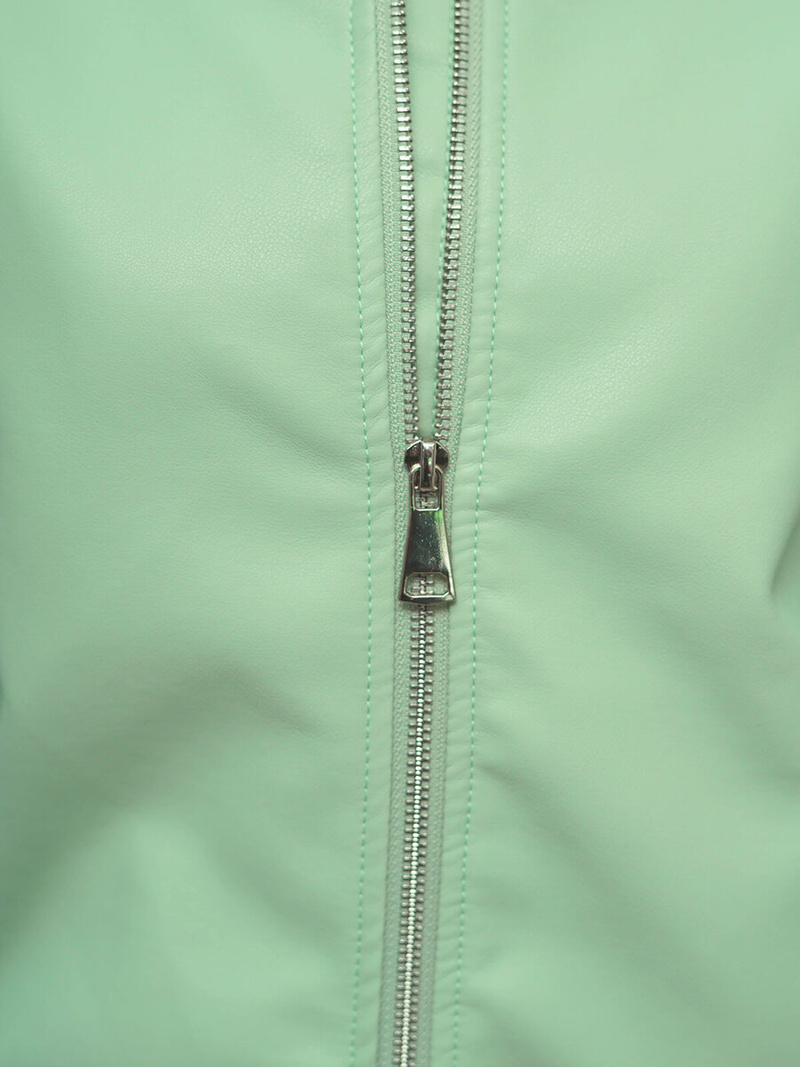 Chaqueta de cuero para mujer menta OZONEE O/G116Z