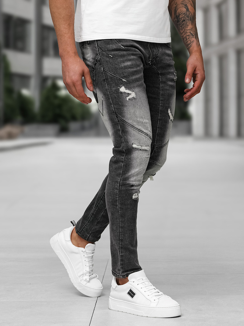 Vaqueros de hombre negras OZONEE NB/MP0045NZ