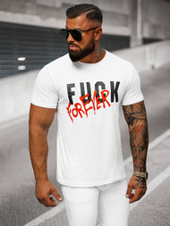 Camiseta de hombre blanca OZONEE O/T1267/1