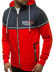 Sudadera de hombre roja OZONEE JS/DD20122