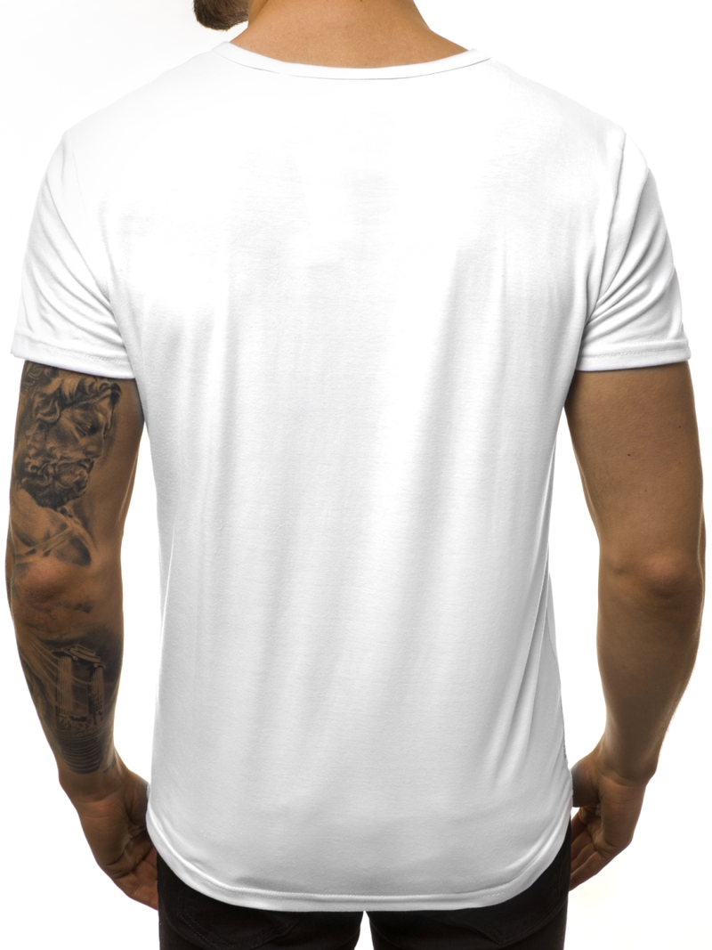 Camiseta de hombre blanca OZONEE JS/SS10932