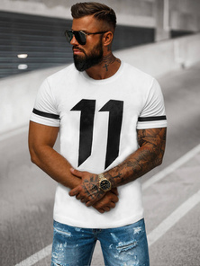 Camiseta de hombre blanca OZONEE O/8T1262/1