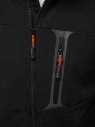 Chaqueta de hombre negro-naranja OZONEE GE/12262
