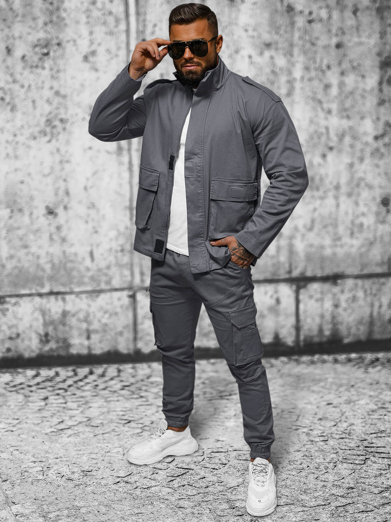 Chaqueta de hombre grafito OZONEE O/G3035