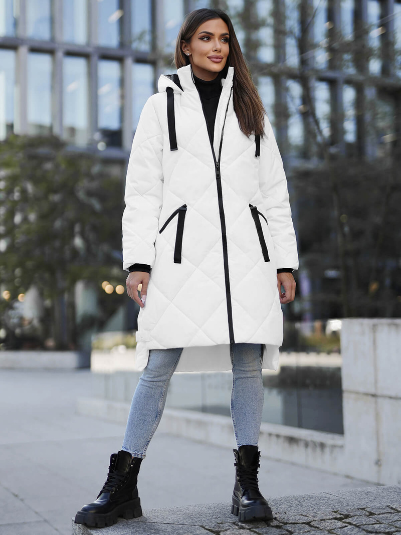 Chaqueta de mujer blanca OZONEE JS/5M3168/281