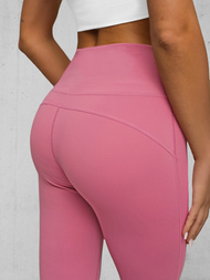 Leggings para mujer con piernas anchas rosa-oscuro OZONEE JS/17K588/111