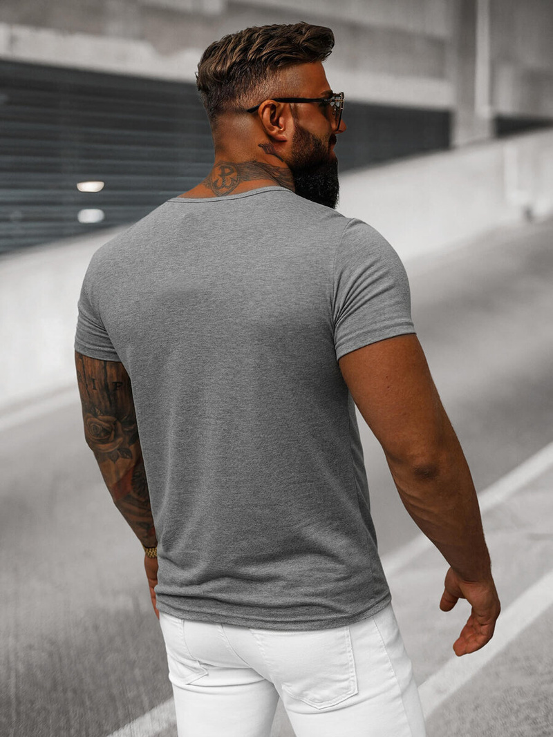 Camiseta de hombre grafito OZONEE JS/712007Z