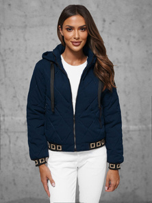 Chaqueta de mujer azul marino OZONEE JS/16M9086/215