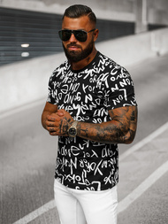 Camiseta de hombre negra OZONEE O/T1268/3