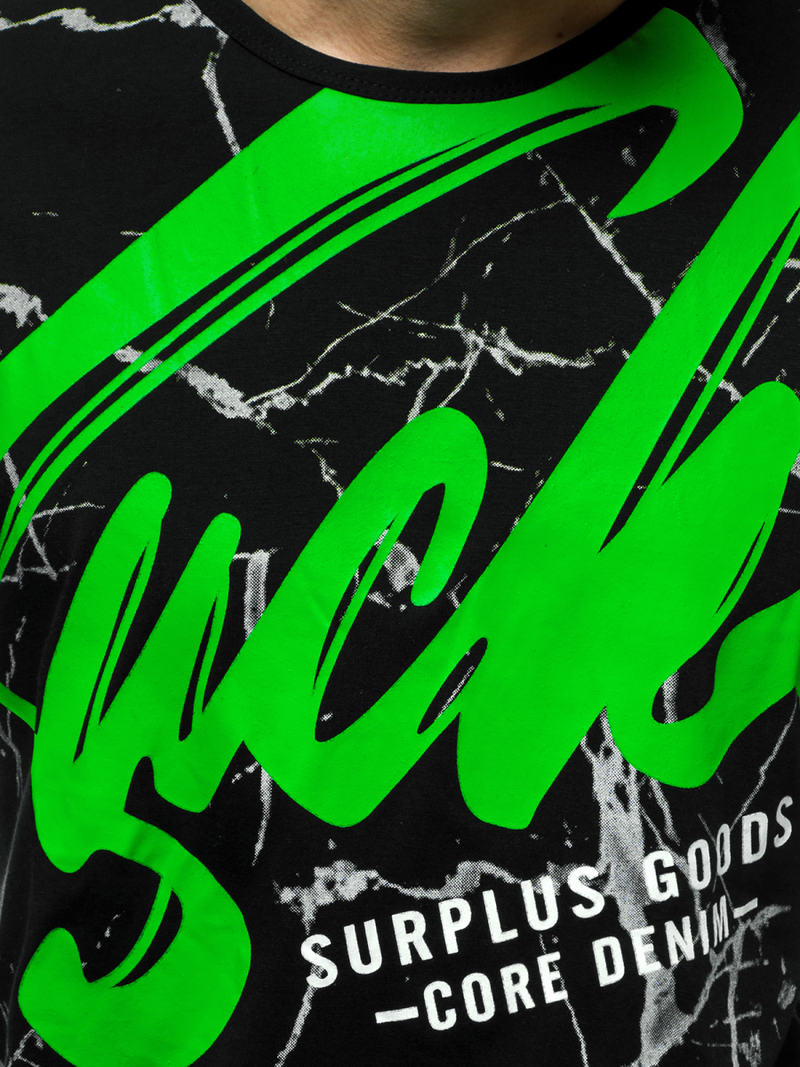 Camiseta de hombre negra OZONEE JS/KS2015Z