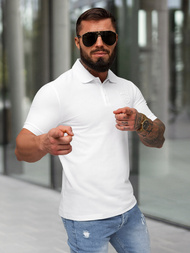 Polo de hombre blanca OZONEE NB/MT3142