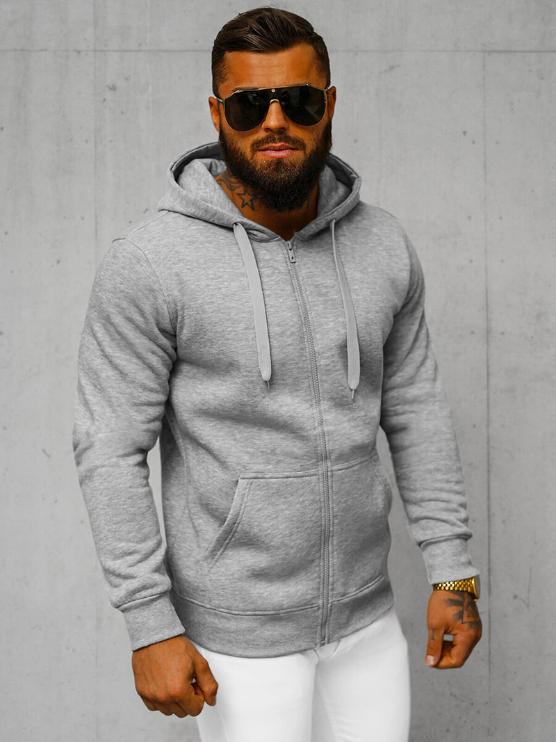 Sudadera de hombre gris OZONEE JS/2008Z