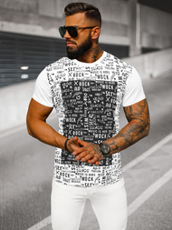 Camiseta de hombre blanca OZONEE O/T122/1Z