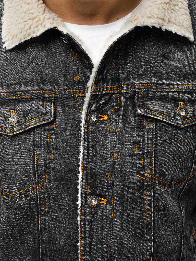 Chaqueta vaquera de hombre grafito OZONEE JB/JP1109