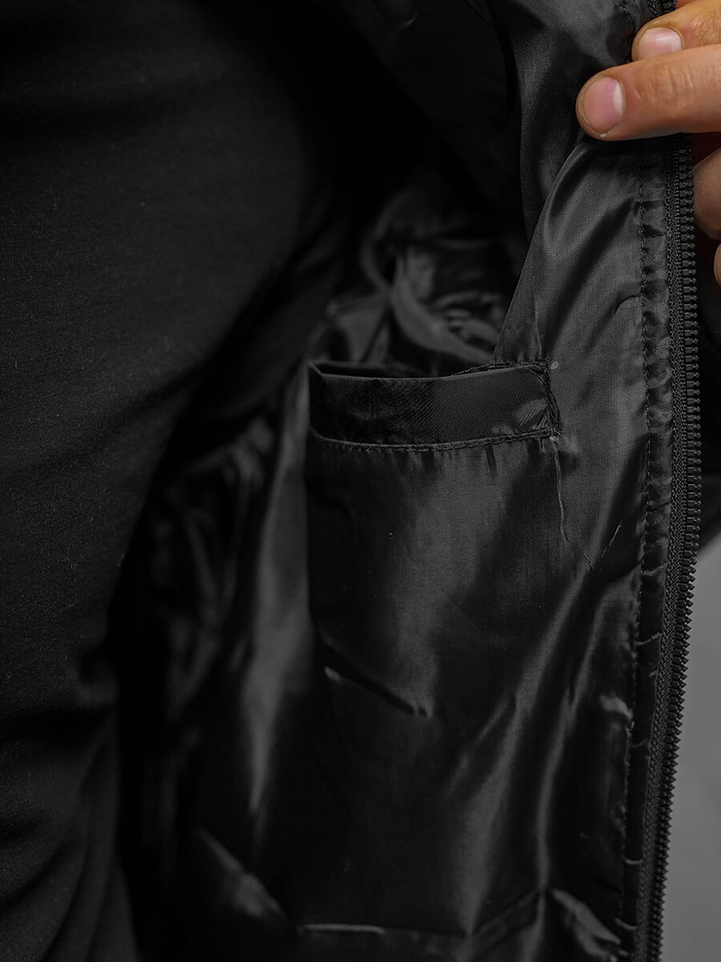 Chaqueta de hombre negra OZONEE JS/8M986/392