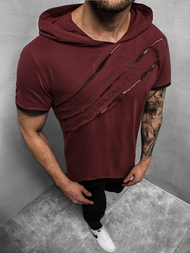 Camiseta de hombre burdeos OZONEE A/1185Z 