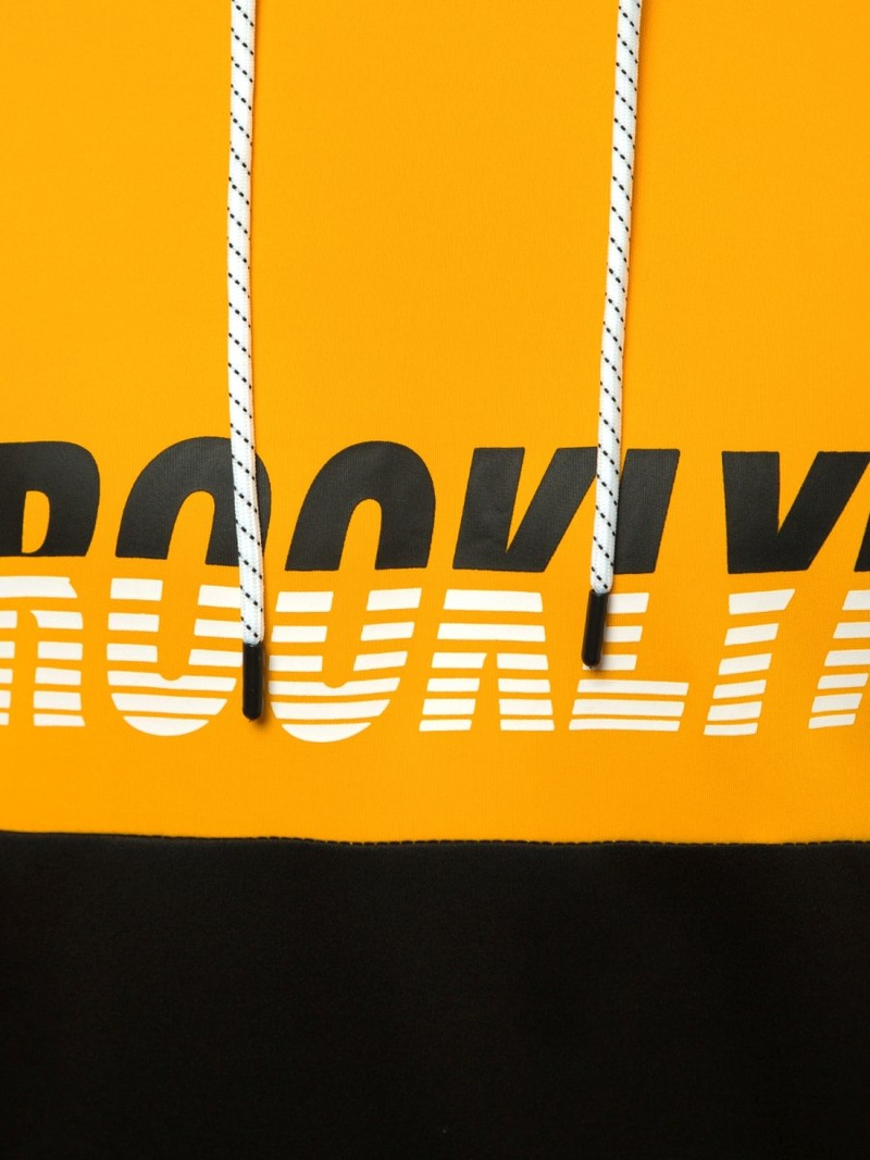 Sudadera de hombre amarillo-negro OZONEE JS/DD20127