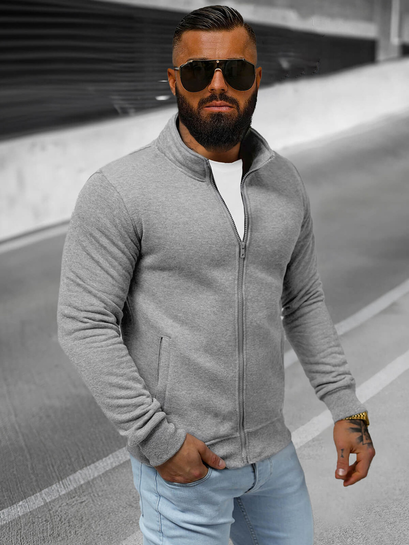 Sudadera de hombre gris OZONEE JS/2002Z