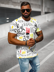 Camiseta de hombre blanco OZONEE JS/8T1212/1