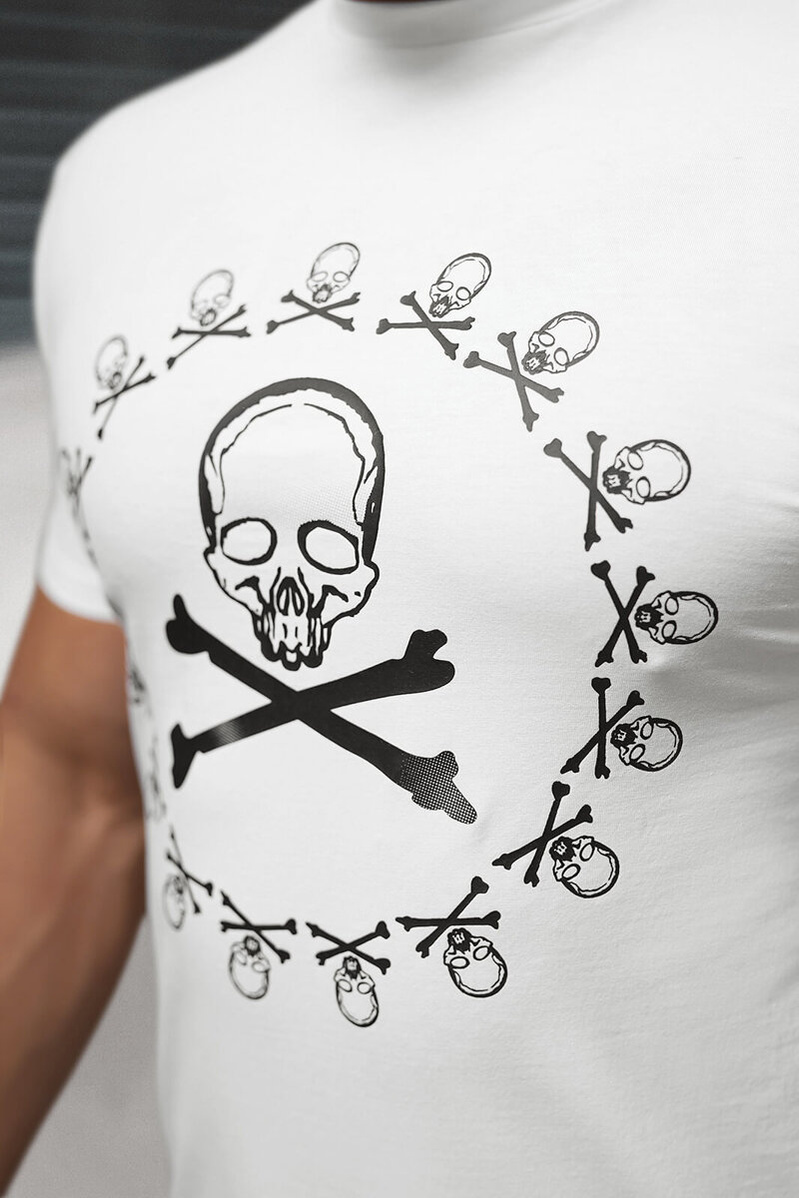 Camiseta de hombre blanco OZONEE NB/MT3068